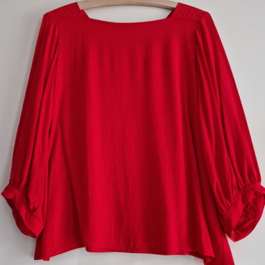 lockeres Blusenshirt, tomatenrot