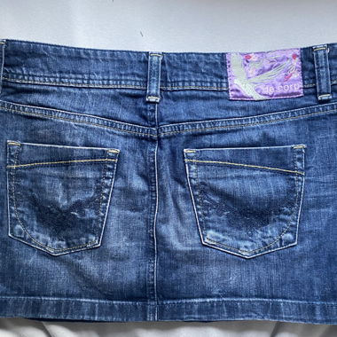 Mini-Jeans Rock mit Details 