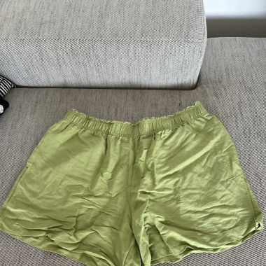 Pantaloni in misto lino verdi