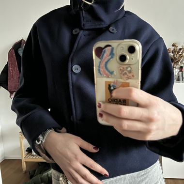 Veste de mi-saison bleu foncé