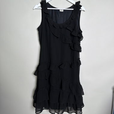 Robe noire à volants Esprit