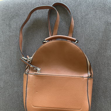 Mini borsa zaino marrone