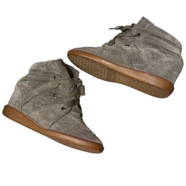 NEW Isabel Marant sneakers con zeppa Bobby in camoscio