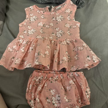 Set bambini fiori rosa gr. 70