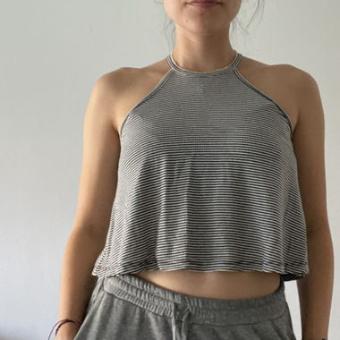 Striped halter top