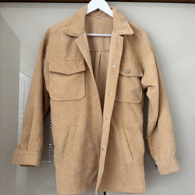 Giacca in velluto a coste beige