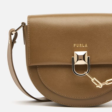 FURLA Miss Mimì Leather Bag – Fango Color