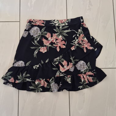 Jupe Vero Moda à fleurs bleu foncé S