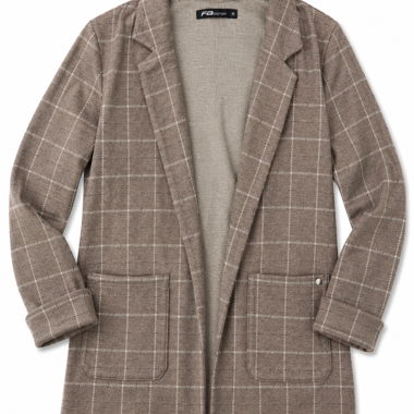 Blazer en maille à carreaux
