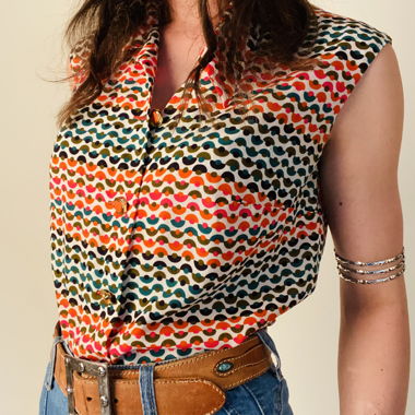 Vintage Dagger Collar Blouse 