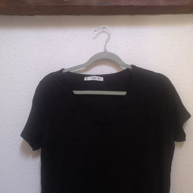 Schwarzes Leinenshirt