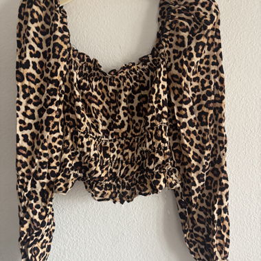 Crop top léopard
