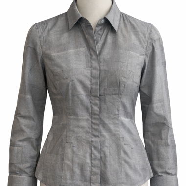 Grau Patchwork-Hemd