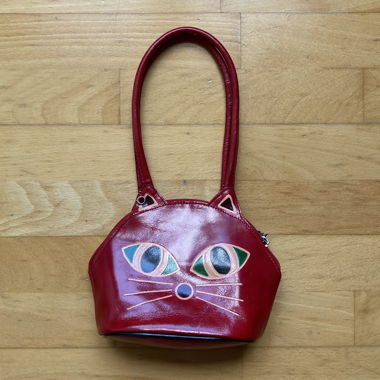 Sac à main chat rouge