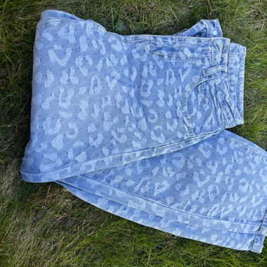 Jeans léopard bleu 