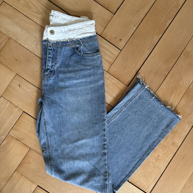 Frankie Shop Jeans mit kontrastierendem doppelten Bund