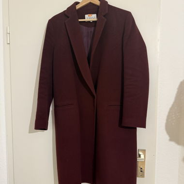Burgundy midi coat Claudie Pierlot