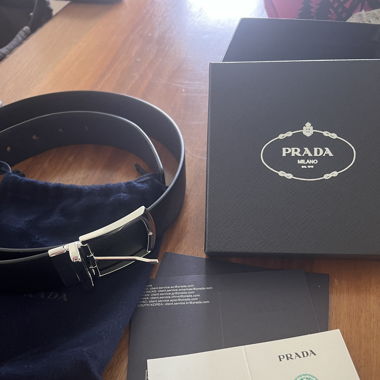 Ceinture Saffiano cuir reversible PRADA