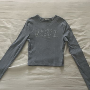 Blaues ASPEN Langarmshirt XS