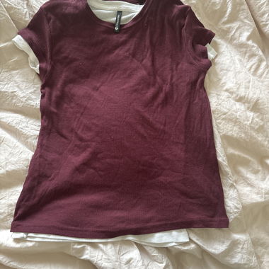 Burgundy Two-Layer T-Shirt