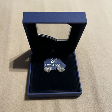 Boucles d’oreilles Swarovski en forme de cœur