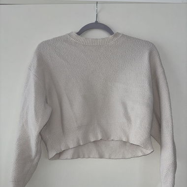 Crop Pullover Weiss 