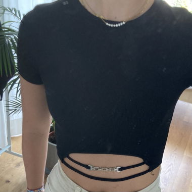 schwarzes croptop