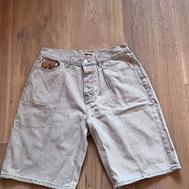 Corteiz C-star Denim shorts faded gris 