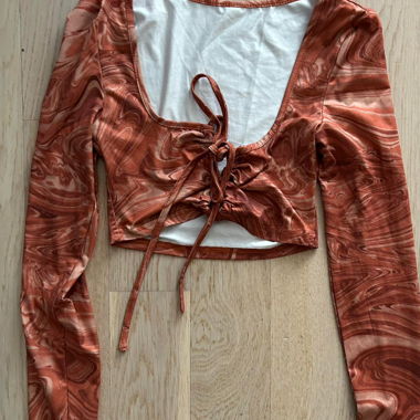 orange Swirl-Croptop
