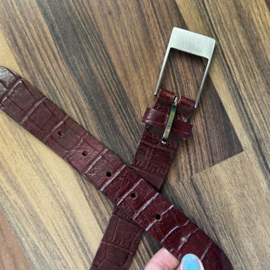 Ledergürtel bordeaux rot 