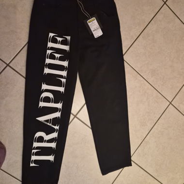 Traplife Jeans nere con stampa gr.31