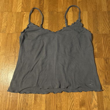 Graues Spaghetti-Top