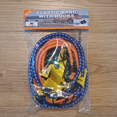 Elastikband mit Haken, 8 Stk.
