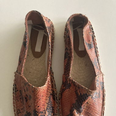 Espadrilles mit Schlangenprint, wie neu!