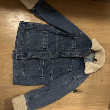 Giacca di jeans con fodera in teddy