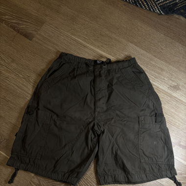 Jaded London Parachuite shorts (olive green)
