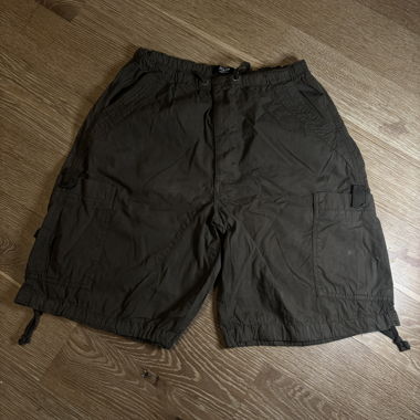 Jaded London Parachuite shorts (olive green)