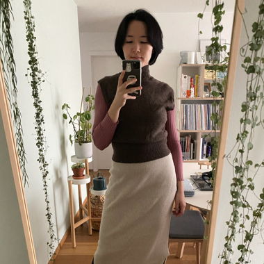 Cream Mame Kurogouchi x Uniqlo maxi skirt