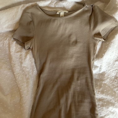Ripp-T-Shirt beige -Gratis Versand 
