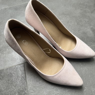 Pale pink heels