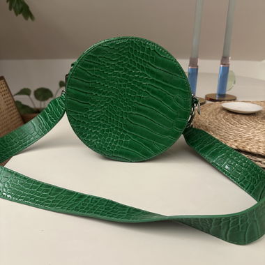 Grüne runde Crossbody-Tasche