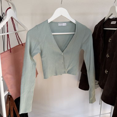Gilet court côtelé Bershka