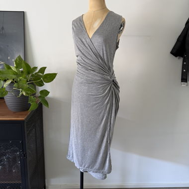 Abito midi H&M drappeggiato effetto shaping, Tg M