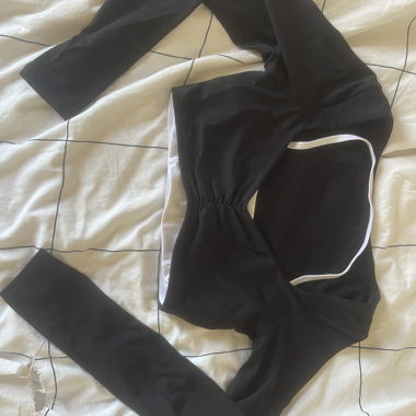 Ensemble de soutien-gorge de sport noir/blanc M