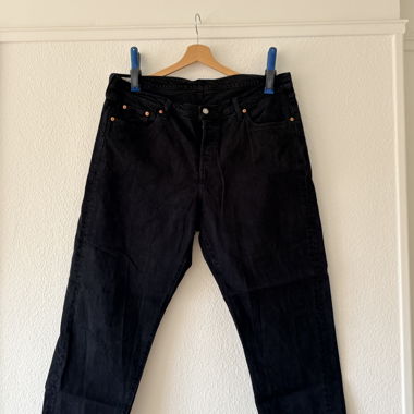 Schwarze Jeans Levi's Plus, 501 Crop, Grösse 48