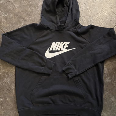 Black Nike Hoodie with White Logo
