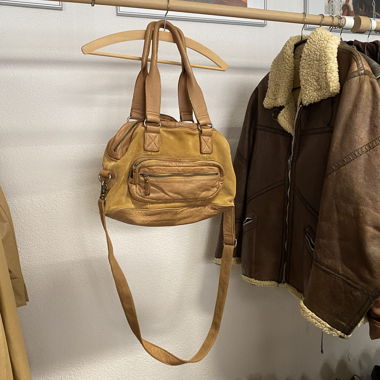 Borsa vintage, Fredsbruder, pelle vera, beige