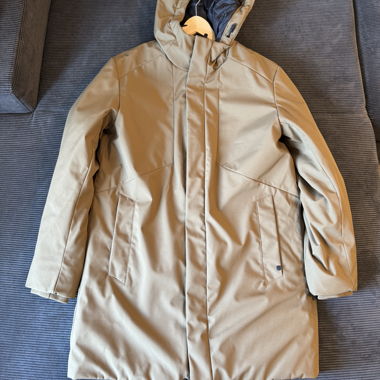 Beige Hooded Coat