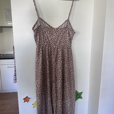 PULL & BEAR - floralem Overall blau & beige