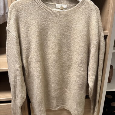 Maglione in maglia beige